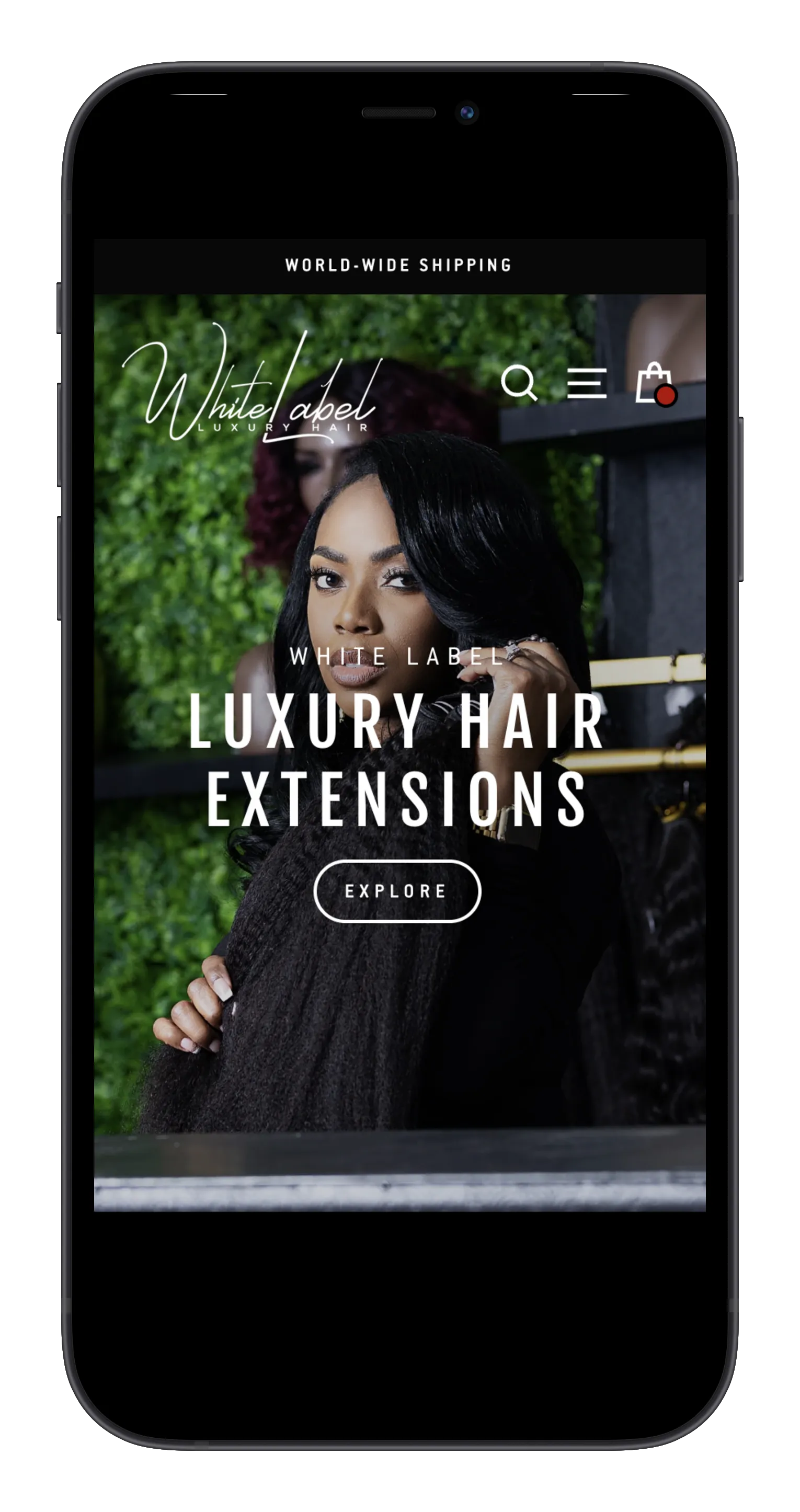 Hair Extensions Brand on mobile
