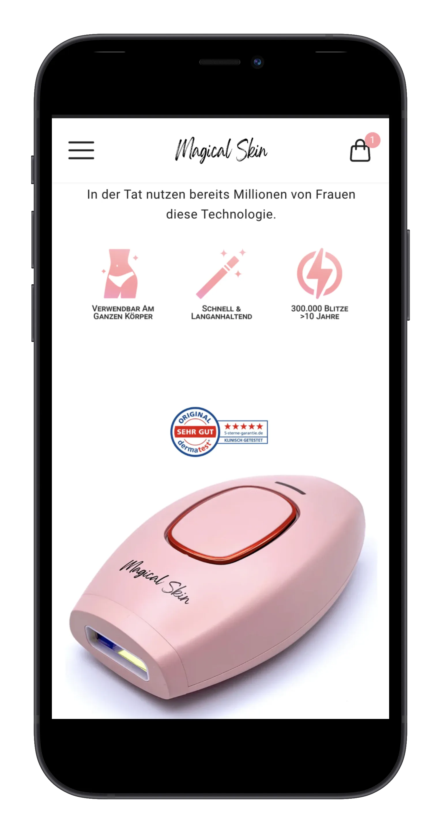 Skincare Brand on mobile
