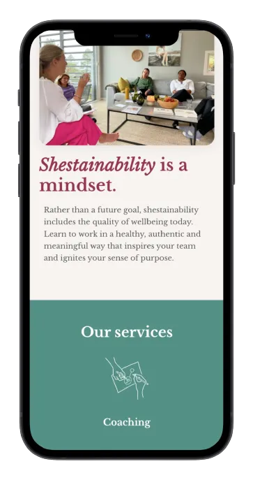 Women Leadership Coach on mobile