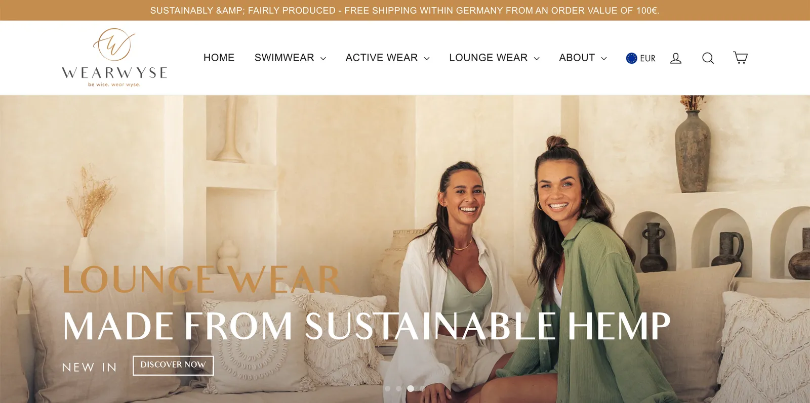 Sustainable Clothing Brand screen 1