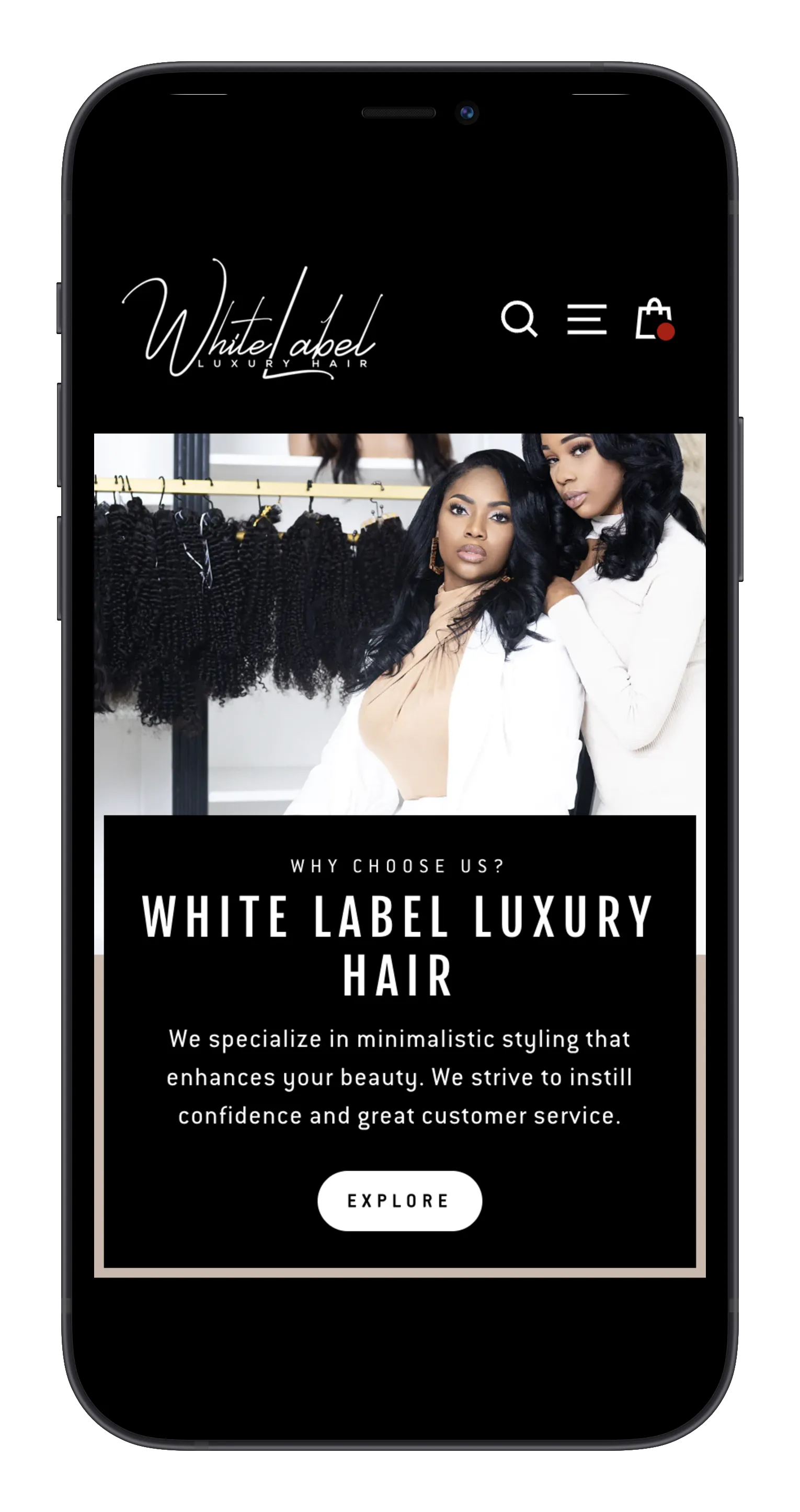 Hair Extensions Brand on mobile