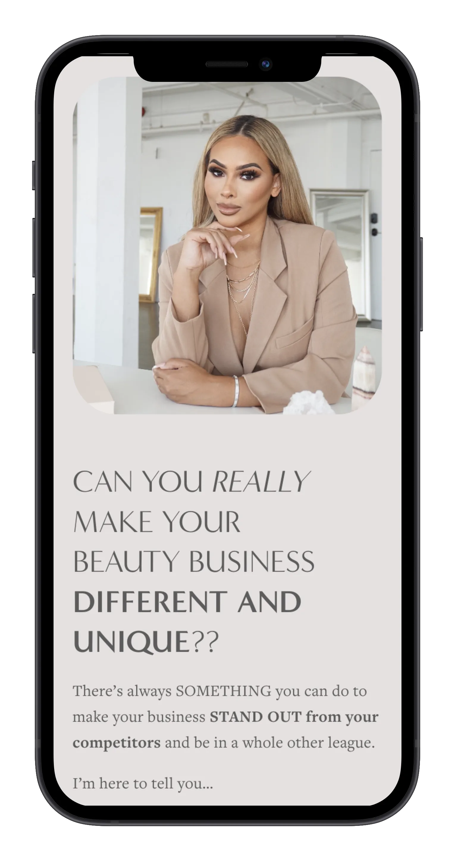 Beautyprenuers Coach on mobile