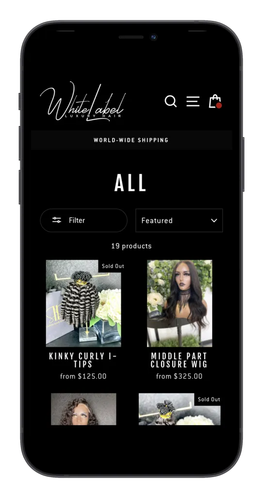 Hair Extensions Brand on mobile