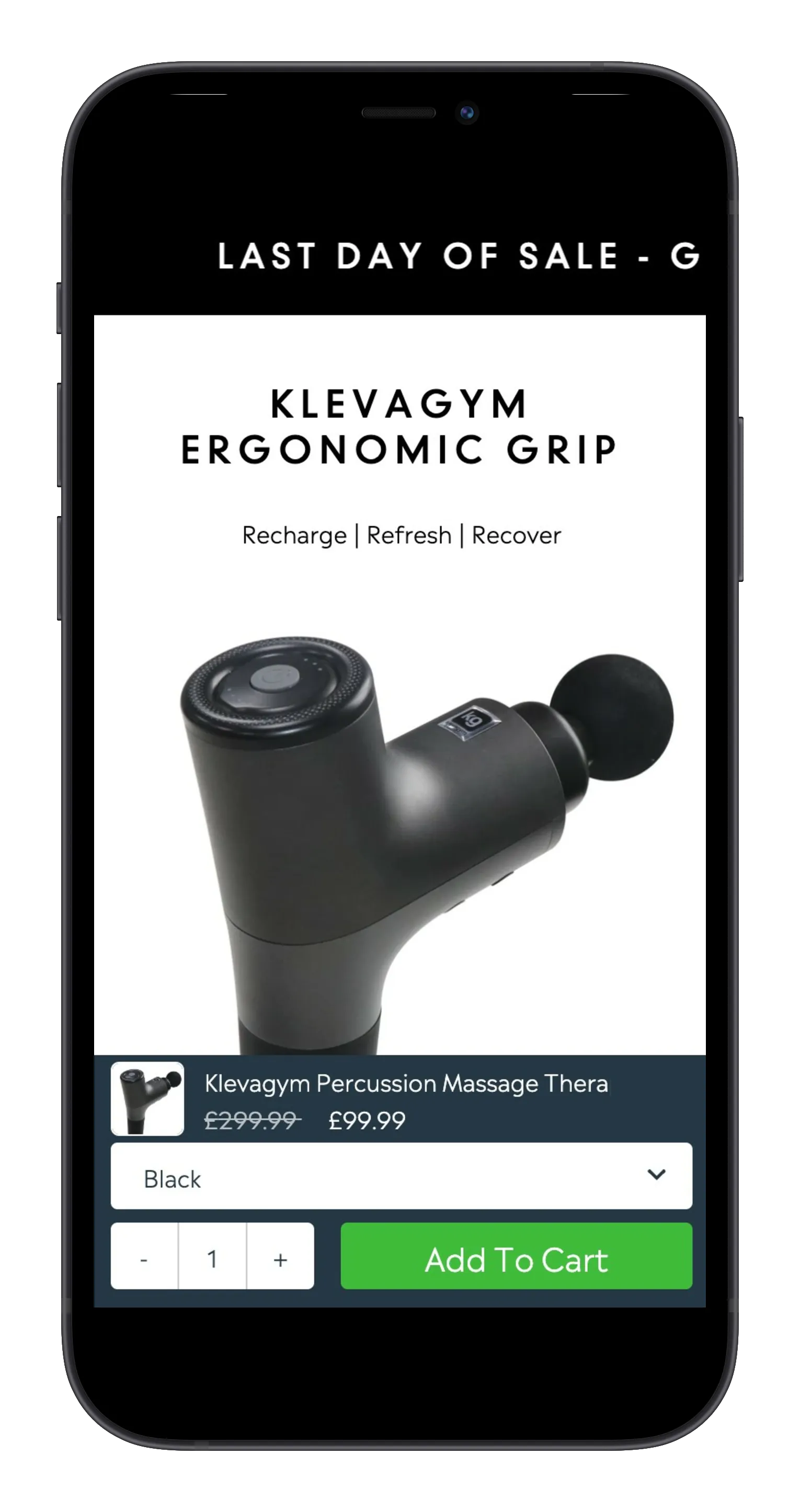 Massage Gun Brand on mobile