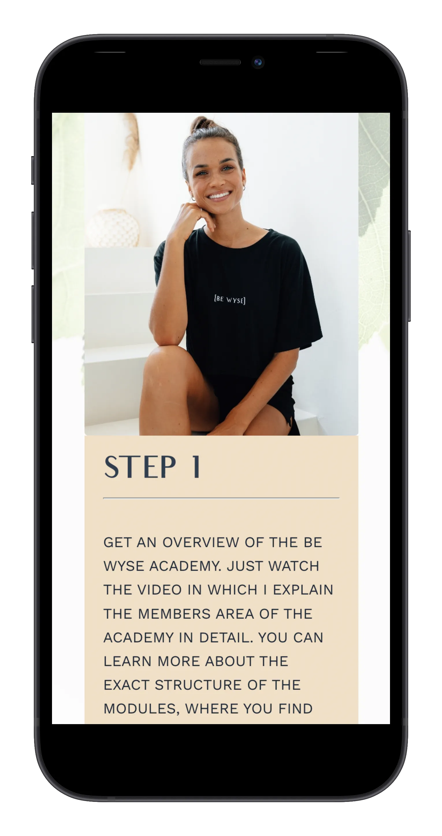 Wellness Academy on mobile