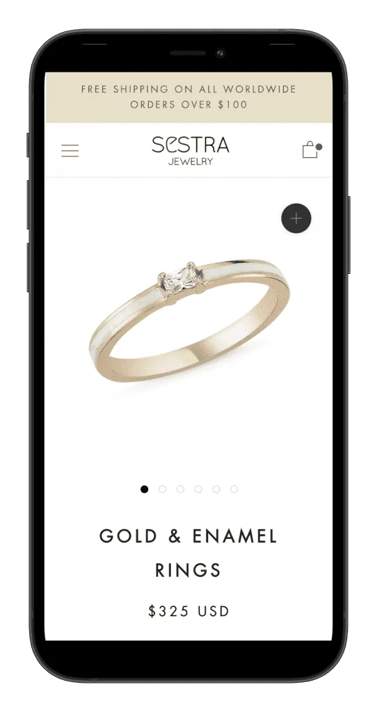 Jewelery Brand on mobile